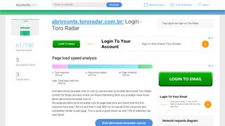 Access abrirconta.tororadar.com.br. Login - Toro Radar