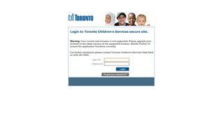 Child Care Operators Login Page - Children's Services - City of Toronto