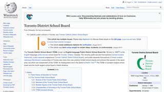 Toronto District School Board - Wikipedia