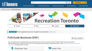 FUN Guide Brochures - FUN Guide Search - Parks ... - City of Toronto