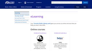 eLearning : Toronto Public Library