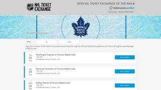 Toronto Maple Leafs Tickets 2018-19 | NHL Official Ticket Exchange