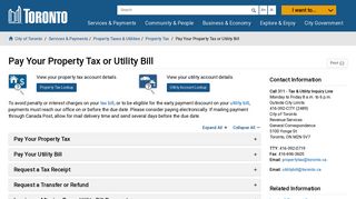Pay Your Property Tax or Utility Bill – City of Toronto