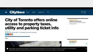 City of Toronto offers online access to property taxes, utility and ...