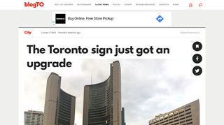 The Toronto sign just got an upgrade - blogTO