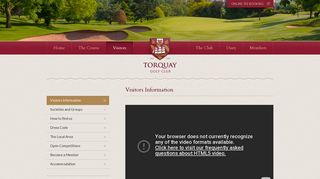 Visitors ‹ Torquay Golf Club