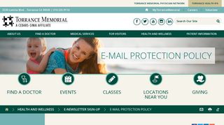 E-mail Protection Policy | Torrance Memorial Medical Center
