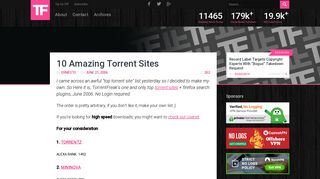10 Amazing Torrent Sites - TorrentFreak