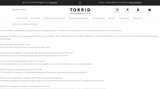 Store Employment FAQs | Torrid