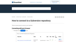 How to connect to a Subversion repository – DreamHost