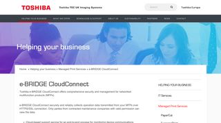 Toshiba TEC: e-BRIDGE CloudConnect