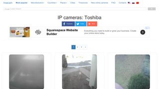Watch live surveillance online IP cameras in Toshiba