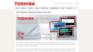 The Toshiba Training Portal is now live - Toshiba Air Conditioning