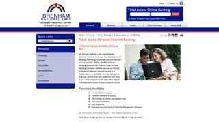 Total Access Internet Banking - - Brenham National Bank