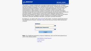 Boeing Total Access Logon