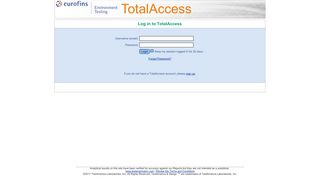 Login - TestAmerica TotalAccess