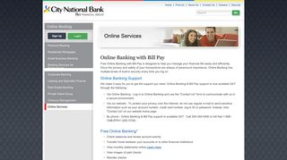 City National Bank of Florida - Online Services - Online Banking