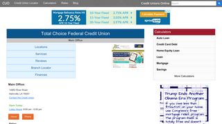 Total Choice Federal Credit Union - Hahnville, LA - Credit Unions Online