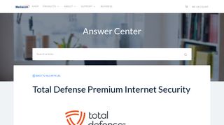 Total Defense Premium Internet Security - Answer Center - Service