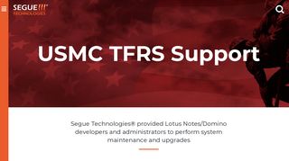 USMC TFRS Support | Segue Technologies