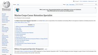 Marine Corps Career Retention Specialist - Wikipedia
