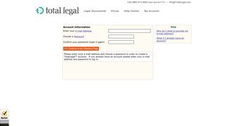 TotalLegal - Account Information