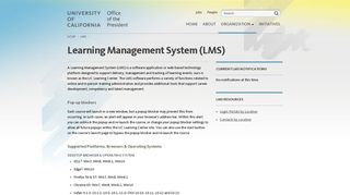 Learning Management System (LMS) | UCOP