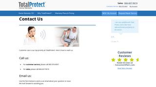 Contact Us | TotalProtect Home Warranty
