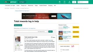 Total rewards log in help - Las Vegas Forum - TripAdvisor
