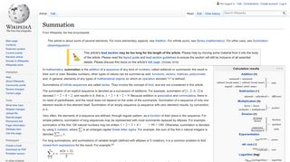 Summation - Wikipedia