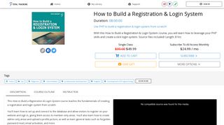How to Build a Registration & Login System - Total Training