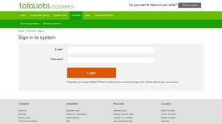 Sign in - Totaljobs Courses