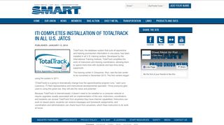 ITI completes installation of TotalTrack in all U.S. JATCs « - Smart Union