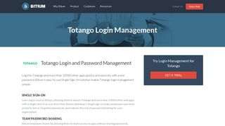 Totango Login Management - Team Password Manager - Bitium
