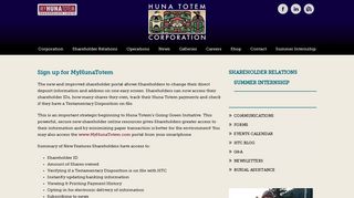 Sign up for MyHunaTotem - Huna Totem Corporation