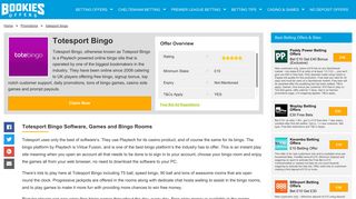 Totesport Bingo Bonus - Deposit £10 Get £25 at Totesport Bingo