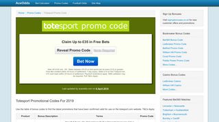Totesport Promo Code - £25 Free Bet + £10 Cashback February 2019