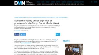 Social marketing drives sign-ups at private-sale site Totsy: Social ...