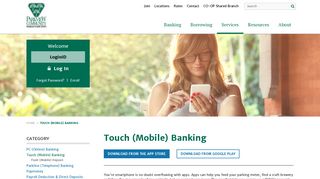 Touch (Mobile) Banking - Parkview Community FCU