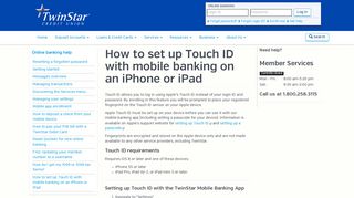 How to set up Touch ID with mobile banking on an iPhone or iPad ...