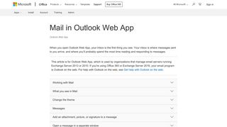 Mail in Outlook Web App - Office Support - Office 365