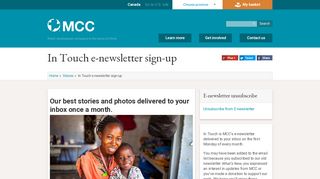 In Touch e-newsletter sign-up | Mennonite Central Committee Canada