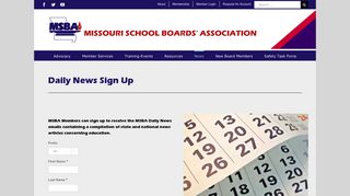Stay In Touch Sign Up - MSBA - Missouri School Boards' Association