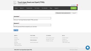 Log in - Touch-type Read and Spell