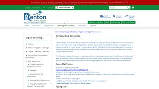 Digital Learning / Keyboarding Resources - Renton School District