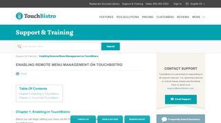 Enabling Remote Menu Management on TouchBistro - TouchBistro