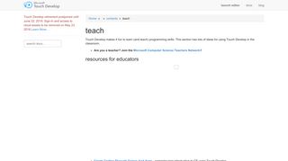 Touch Develop - teach