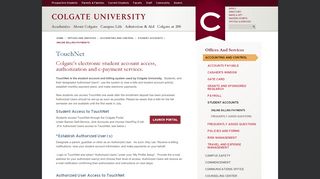 Online Billing Payments - Colgate University