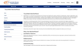 TouchNet MarketPlace - Clayton State University
