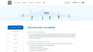 Frequently Asked Questions - Touch 'n Go eWallet - TNG Digital